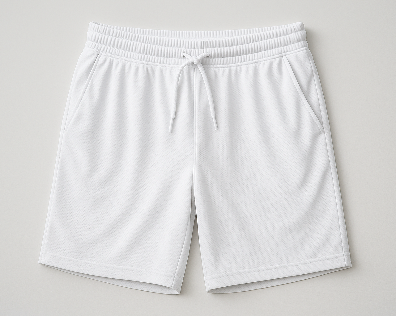 white athletic shorts