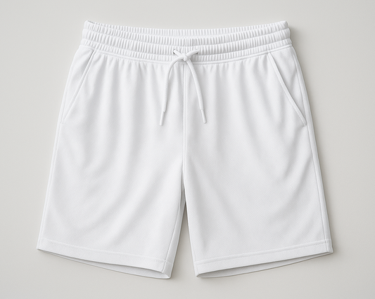 white athletic shorts