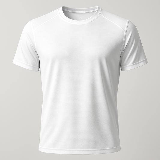 white athletic tee shirt